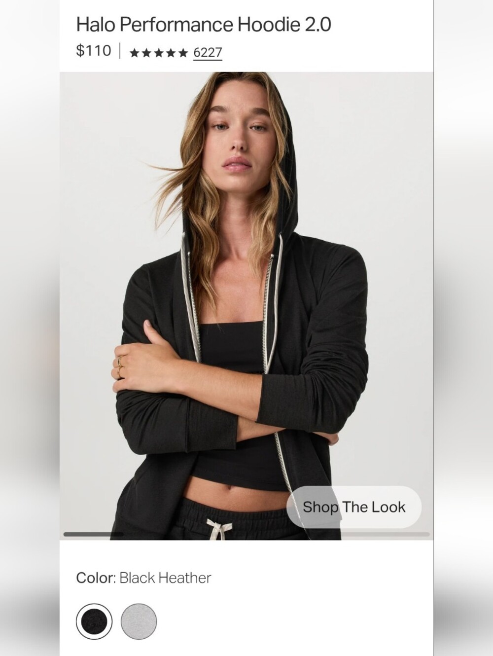 Nwot ! Vuori Halo Modern Full Zip Hoodie - Black Size Small